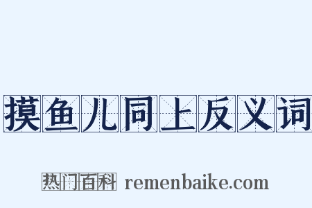 摸鱼儿同上反义词是什么意思的图片
